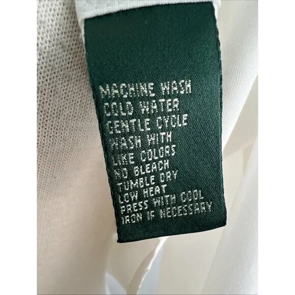 Ralph Lauren Size 1X Western Yoke Cowgirl Shirt Pearl Snap White Cotton Cowboy - Picture 8 of 10